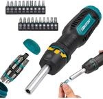 Ratschenschraubendreher Set 33-in-1 Mit Magnetischen Bits F&uuml;r Zuhause & Auto