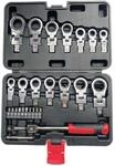 Ringmaulschl&uuml;ssel-set 27-teilig Mit Flexkopf Und Bits 6-20mm Im Koffer