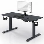 Elektrischer Schreibtisch Mit H&ouml;henverstellung Ergonomisch Anthrazit,1400x700...