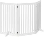 Absperrgitter, Hxb: 91,5 X 154 Cm, 3 Panel, Faltbar, Mit F&uuml;&szlig;en, Verstellbares Hunde