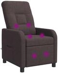 Massage Relaxsessel Dunkelbraun Stoff Vidaxl