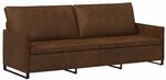 3-sitzer Sofa Braun 220 X 81 X 82 Cm Kunstwildleder Vidaxl
