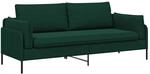 3-sitzer-sofa Dunkelgr&uuml;n 222 X 81 X 89 Cm Samt Vidaxl