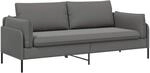 3-sitzer-sofa 3-sitzer Dunkelgrau 222 X 81 X 89 Cm Samt Vidaxl