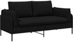 2-sitzer Sofa Schwarz 188 X 81 X 89 Cm Stoff Vidaxl
