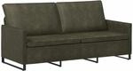 3-sitzer Sofa Olivegr&uuml;n 190 X 81 X 82 Cm Kunstwildleder Vidaxl