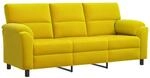 Sofa Gelb 214 X 85 X 93 Cm Samt Vidaxl