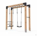 Exit Linea Robust 110 Holz-monkeybar Mit Doppelschaukel