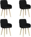 Esszimmerst&uuml;hle 4 Stk. Stoff Schwarz 56,5 X 50 X 87,5 Cm Vidaxl
