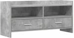Vidaxl Tv Cabinet 100 X 33 X 47 Cm Concrete Grey Engineered Wood