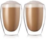Latte Macchiato Gl&auml;ser Doppelwandig 2er Set 450ml Borosilikatglas Isolierend