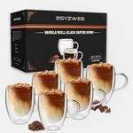 Latte Macchiato Gl&auml;ser 6er Set 350ml Doppelwandig Mit Henkel Aus...