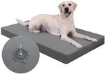Orthop&auml;disches Hundebett L 104x68x8cm Grau, Wasserdicht, Kunstleder, Abnehmbarer