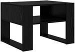 Vidaxl Coffee Table Black Oak 66 X 53 X 45 Cm Engineered Wood