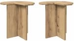 Beistelltisch 2 Stk. Artisan-eiche &Oslash; 39 X 38 Cm Holzwerkstoff Vidaxl