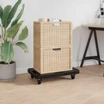 Vidaxl Transport Trolleys 2 Pcs Black 58x38x12 Cm Polypropylene