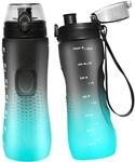 Trinkflasche Mit Zeitmarkierung 750ml Bpa-frei Auslaufsicher F&uuml;r Sport & Alltag