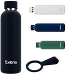 Edelstahl Trinkflasche 500ml - 24h Kalt / 12h Warm, Auslaufsicher, Schwarz