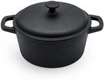 Spetebo - Gusseisen Topf Mit Deckel 20 Cm - Grilltopf Eisentopf Kochtopf...