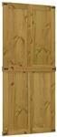 Scheunent&uuml;r Corona 90 X 210 Cm Massives Kiefernholz Honigbraun Vidaxl
