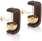 2er Set Ladenbesitzer Glocke, Magnetische Holzt&uuml;rglocke, Mini-windspiel F&uuml;r