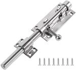 Schieberiegel Edelstahl 20,3 Cm Abschlie&szlig;bar F&uuml;r T&uuml;ren & Fenster