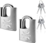 Hochsicherheits-vorh&auml;ngeschloss Edelstahl 60mm, Gleichschlie&szlig;end, 2er-pack