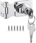 Vorh&auml;ngeschloss Hasp Mit Schl&uuml;ssel, Torriegel Aus Zinklegierung, 6,3 Cm