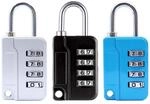 3er Set 4-stelliges Zahlenschloss F&uuml;r Schlie&szlig;f&auml;cher Und Gep&auml;ck, Robust, 3...