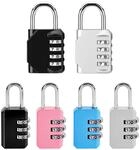 6er Set Zahlenschloss Vorh&auml;ngeschloss F&uuml;r Koffer & Rucksack, 3- & 4-stellig,