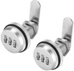 2er Set Zahlenschloss 3-stellig Zinklegierung 44mm F&uuml;r Briefkasten Schublade