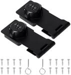 2er Set &Uuml;berfalle Mit Zahlenschloss, Edelstahl Riegel F&uuml;r Gartentor, Garage,
