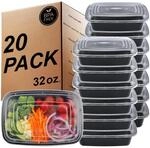 20er Pack Meal Prep Beh&auml;lter 32 Oz Bpa Frei Mikrowellenfest Luftdicht