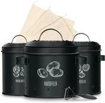 Kartoffelaufbewahrungsbox 3er-set Metall Inkl. Sch&auml;ler & Beutel