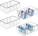 K&uuml;hlschrank Organizer 4er Set Mit 4 F&auml;chern, Stapelbar, Bpa-frei