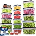 40-teiliges Frischhaltedosen Set, Auslaufsicher, Bpa-frei, F&uuml;r Mikrowelle &