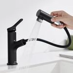 Waschtischarmatur Mit Ausziehbarer Brause, 2 Strahlarten, Einhebelmischer,...