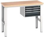 Bott Werkbank Cubio 3 Schubladen Multiplex H&ouml;henverstellbar 1500 X 750 X...