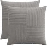 Kissenbezug 2 Pcs Almelo Hellgrau 55 X 55 Cm Cord Vidaxl