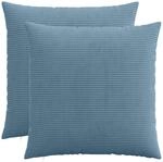 Kissenbezug 2 Pcs Heerlen Blau 80 X 80 Cm Cord Vidaxl
