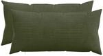 Kissenbezug 2 Pcs Heerlen Gr&uuml;n 40 X 80 Cm Cord Vidaxl