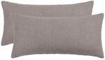 Kissenbezug 2 Pcs Heerlen Hellgrau 40 X 80 Cm Boucl&eacute; Vidaxl