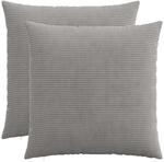 Kissenbezug 2 Pcs Heerlen Hellgrau 55 X 55 Cm Cord Vidaxl