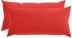 Kissenbezug 2 Pcs Heerlen Rot 40 X 70 Cm Polyester Vidaxl