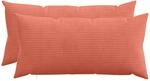 Kissenbezug 2 Pcs Heerlen Rot-orange 40 X 80 Cm Cord Vidaxl