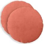 Kissenbezug 2 Pcs Heerlen Rot-orange &Oslash; 50 Cm Cord Vidaxl