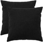 Kissenbezug 2 Pcs Heerlen Schwarz 55 X 55 Cm Boucl&eacute; Vidaxl