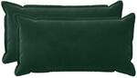 Kissenbezug 2 Pcs Houten Dunkelgr&uuml;n 40 X 70 Cm Samt Vidaxl