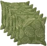 Kissenbezug 6 Stk. Houten Blattdesign 55 X 55 Cm Polyester Vidaxl