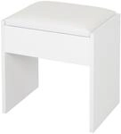 Ecd Germany Schminktisch Hocker, Wei&szlig;, 40 X 43 X 29,5 Cm, Im Edlen Design, Hoher